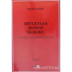 Devletler Hususi Hukuku - Ergin Nomer - Beta Yayınevi