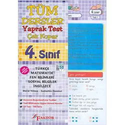 Faktör 4.Sınıf Tüm Dersler Yaprak Test Çek Kopar