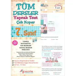 Faktör 7.Sınıf Tüm Dersler Yaprak Test Çek Kopar