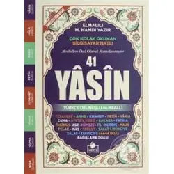 41 Yasin Türkçe Okunuşlu ve Mealli Orta Boy - Merve Yayınları