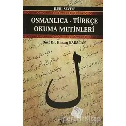 Osmanlıca-Türkçe Okuma Metinleri - İleri Seviye-3 - Hasan Babacan - Altın Post Yayıncılık