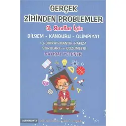 Altın Nokta 3.Sınıf Gerçek Zihinden Problemler Bilsem-Kanguru-Olimpiyat Kitabı