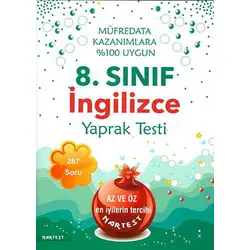 Nartest 8.Sınıf İngilizce Yaprak Testi