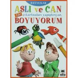 Aslı ve Can ile Çıkartmaları Yapıştırıyor, Boyuyorum - Hayvanlar - Kolektif - Marsık Kitap