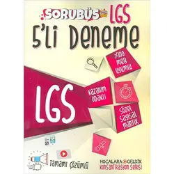 Hocalara Geldik LGS Konsantrasyon Denemeleri Sorubüs Çözümlü 5li Deneme