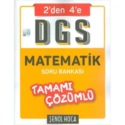 DGS Matematik Tamamı Çözümlü Soru Bankası Şenol Hoca Yayınları
