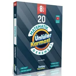 Ünlüler 8. Sınıf Matematik Ünlüler Karması 20 Deneme Video Çözümlü