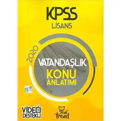 Yeni Trend 2020 KPSS Lisans Vatandaşlık Konu Anlatımı