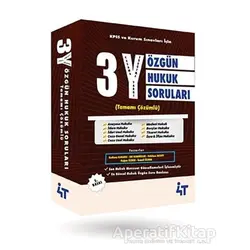 3Y Özgün Hukuk Soruları Tamamı Çözümlü - Kutluay Kararlı - 4T Yayınları
