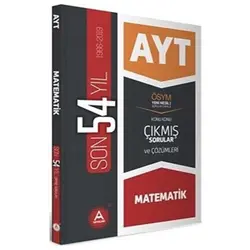 AYayınları AYT Matematik Son 54 Yıl Konu Konu Çıkmış Sorular ve Çözümleri