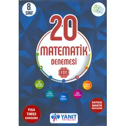 8.Sınıf Matematik Video Çözümlü 20 Denemesi Yanıt Yayınları