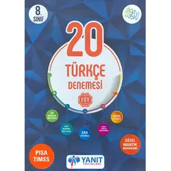 8.Sınıf LGS Türkçe 20 Çözümlü Föy Deneme Yanıt Yayınları