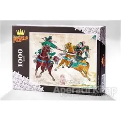 Atlıların Savaşı (1000 Parça) - Ahşap Puzzle Çin Sanatı Serisi - (CS01-M)