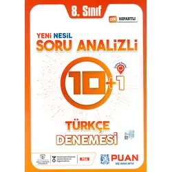 8.Sınıf LGS Türkçe Soru Analizli 10+1 Deneme Puan Yayınları
