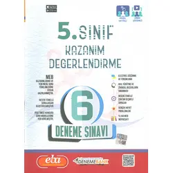 DenemeBank 5.Sınıf Kazanım Değerlendirme 6 Deneme Sınavı