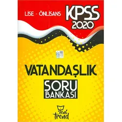 Yeni Trend 2020 KPSS Lise ÖnLisans Vatandaşlık Soru Bankası