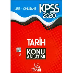 Yeni Trend 2020 KPSS Lise ÖnLisans Tarih Konu Anlatımı