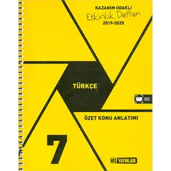 7.Sınıf Türkçe Etkinlik Defteri Hız Yayınları