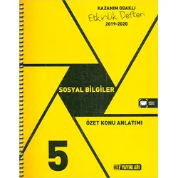 5.Sınıf Sosyal Bilgiler Etkinlik Defteri Hız Yayınları 2024 öncesi müfredat