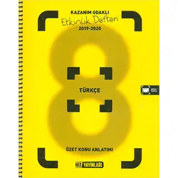 8.Sınıf Türkçe Etkinlik Defteri Hız Yayınları