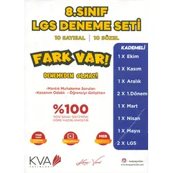 8.Sınıf LGS Deneme Seti KVA Yayınları