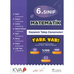 6.Sınıf Matematik Kazanım Takip Denemeleri KVA Yayınları