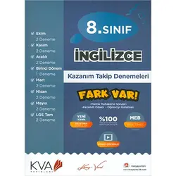 8.Sınıf İngilizce Fark Var Kazanım Takip Denemeleri Koray Varol Akademi