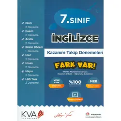 7.Sınıf İngilizce Kazanım Takip Denemeleri KVA Yayınları
