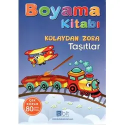 Kolaydan Zora Boyama Kitabı Taşıtlar - Bulut Eğitim Yayınları