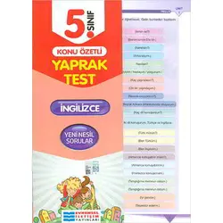 5. Sınıf İngilizce Konu Özetli Yaprak Test - Kolektif - Evrensel İletişim Yayınları