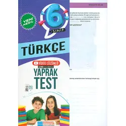 6. Sınıf Türkçe Yeni Nesil Video Çözümlü Yaprak Test - Kolektif - Evrensel İletişim Yayınları