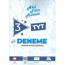 Akıl Fikir Mektebi TYT Tamamı Video Çözümlü 3 lü Deneme