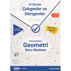 Etkin TYT AYT Uzmanından Geometri Soru Bankası 16 Derste Çokgenler ve Dörtgenler