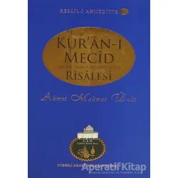 Kur’an-ı Mecid Risalesi - Ahmet Mahmut Ünlü - Cübbeli Ahmet Hoca Yayıncılık