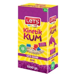 Lets Kinetik Kum 1000 gr. Mor Karton Kutu