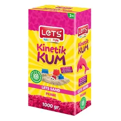 Lets Kinetik Kum 1000 gr. Pembe Karton Kutu