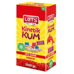 Lets Kinetik Kum 1000 gr. Kırmızı Karton Kutu