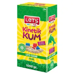 Lets Kinetik Kum 1000 gr. Yeşil Karton Kutu