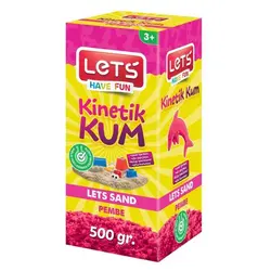 Lets Kinetik Kum 500 gr. Pembe Karton Kutu