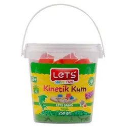 Lets Kinetik Kum 250 gr. Yeşil Plastik Kutu