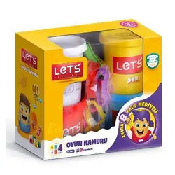 Lets Oyun Hamuru 4 Renk L8344 Kalıplı
