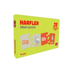 Harfler - Öğren Eşleştir 28 Kart (4+ Yaş) - Mikado Yayınları