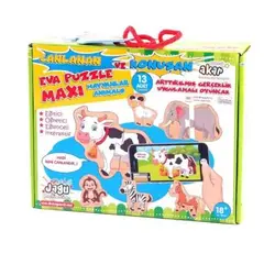 Maxi Konuşan Puzzle 2 Parçalı Hayvanlar - Akar Oyuncak