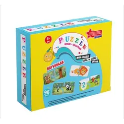 Puzzle Hayvanlar Okul Öncesi Akıl ve Zeka Oyunu 3 Yaş Beceri Dünyası
