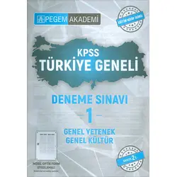 Pegem Akademi KPSS Genel Yetenek Genel Kültür Deneme-1