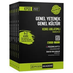 Pegem Akademi 2022 KPSS Genel Yetenek Genel Kültür Konu Anlatımlı Modüler Set (6 Kitap)