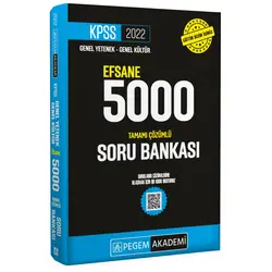 Pegem Akademi 2022 KPSS Genel Yetenek Genel Kültür Efsane 5000 Soru Bankası