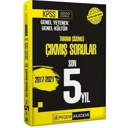 Pegem Akademi 2022 KPSS Genel Yetenek Genel Kültür Çıkmış Sorular Son 5 Sınav