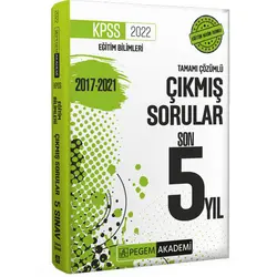 Pegem Akademi 2022 KPSS Eğitim Bilimleri Çıkmış Sorular Son 5 Sınav