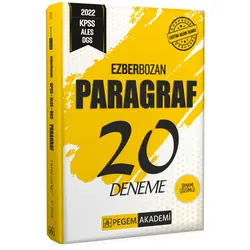 Pegem Akademi 2022 KPSS ALES DGS Ezberbozan Paragraf 20 Deneme